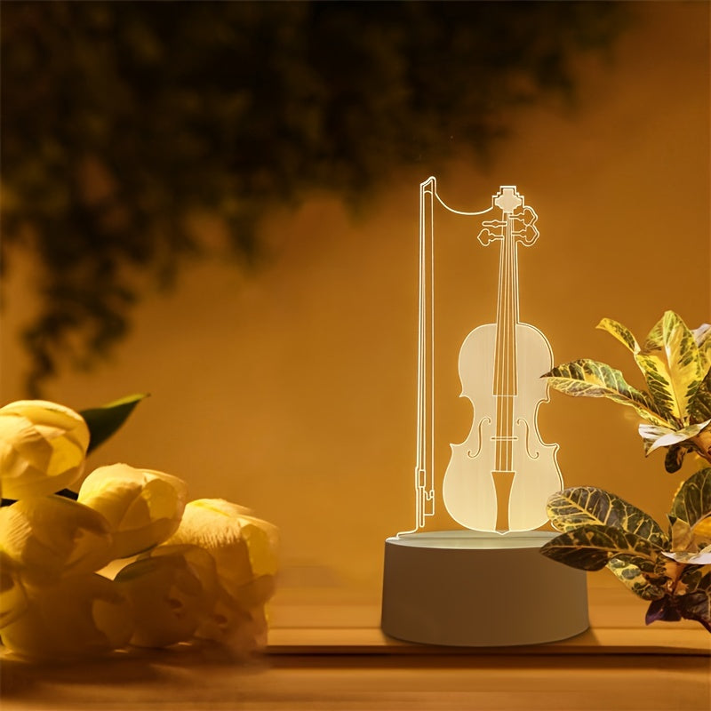 Musical Accent Lamp  3D Cello Design LED Light - Detailed view