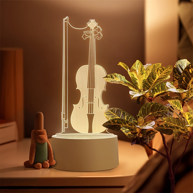 Musical Accent Lamp  3D Cello Design LED Light - Product example
