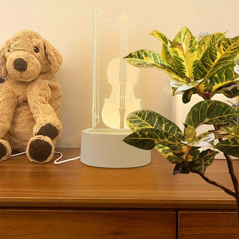 Musical Accent Lamp  3D Cello Design LED Light - Product detail 5