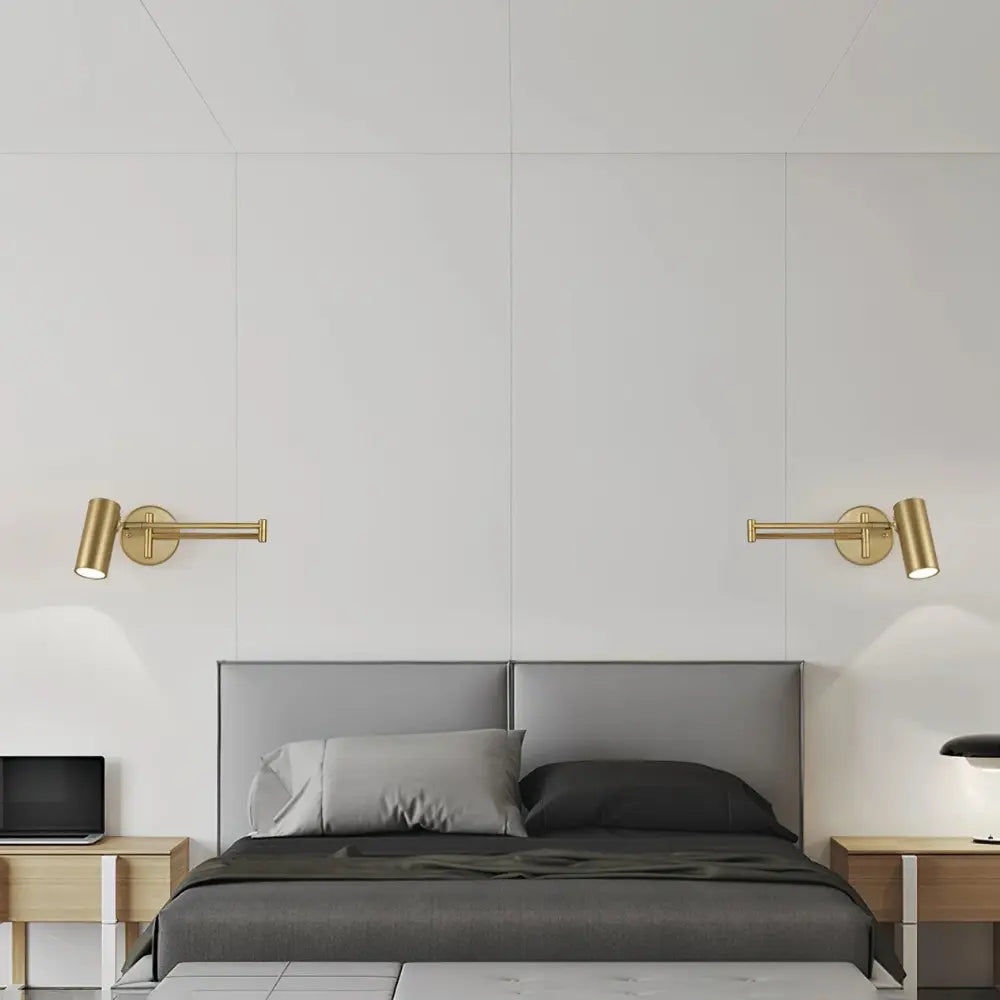 Modern Wall Lamp Brass Swing Arm Design - Product example