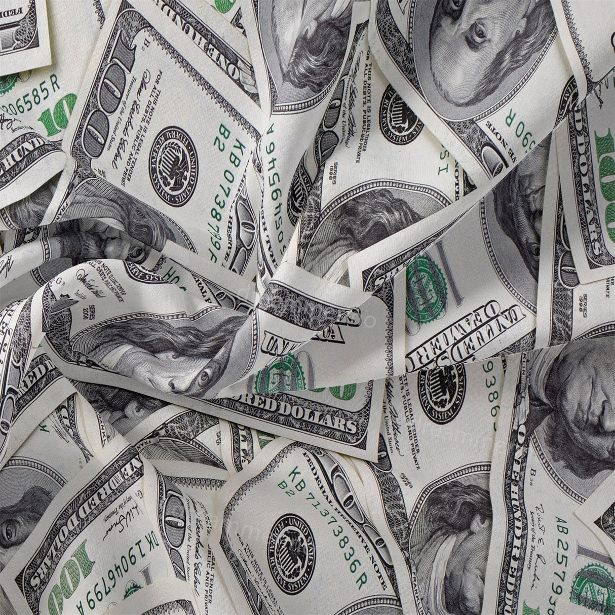 Money Print Duvet Set  Dollar Bill Pattern Bedding - Product example