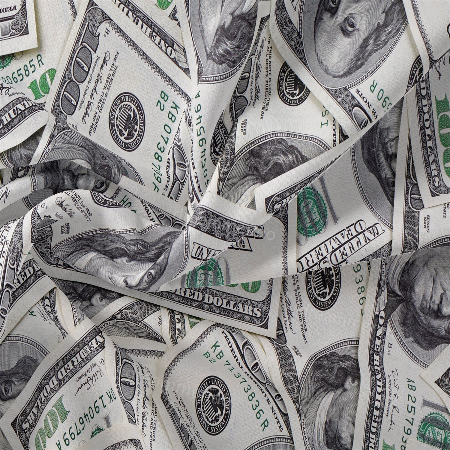 Money Print Duvet Set  Dollar Bill Pattern Bedding - Product example