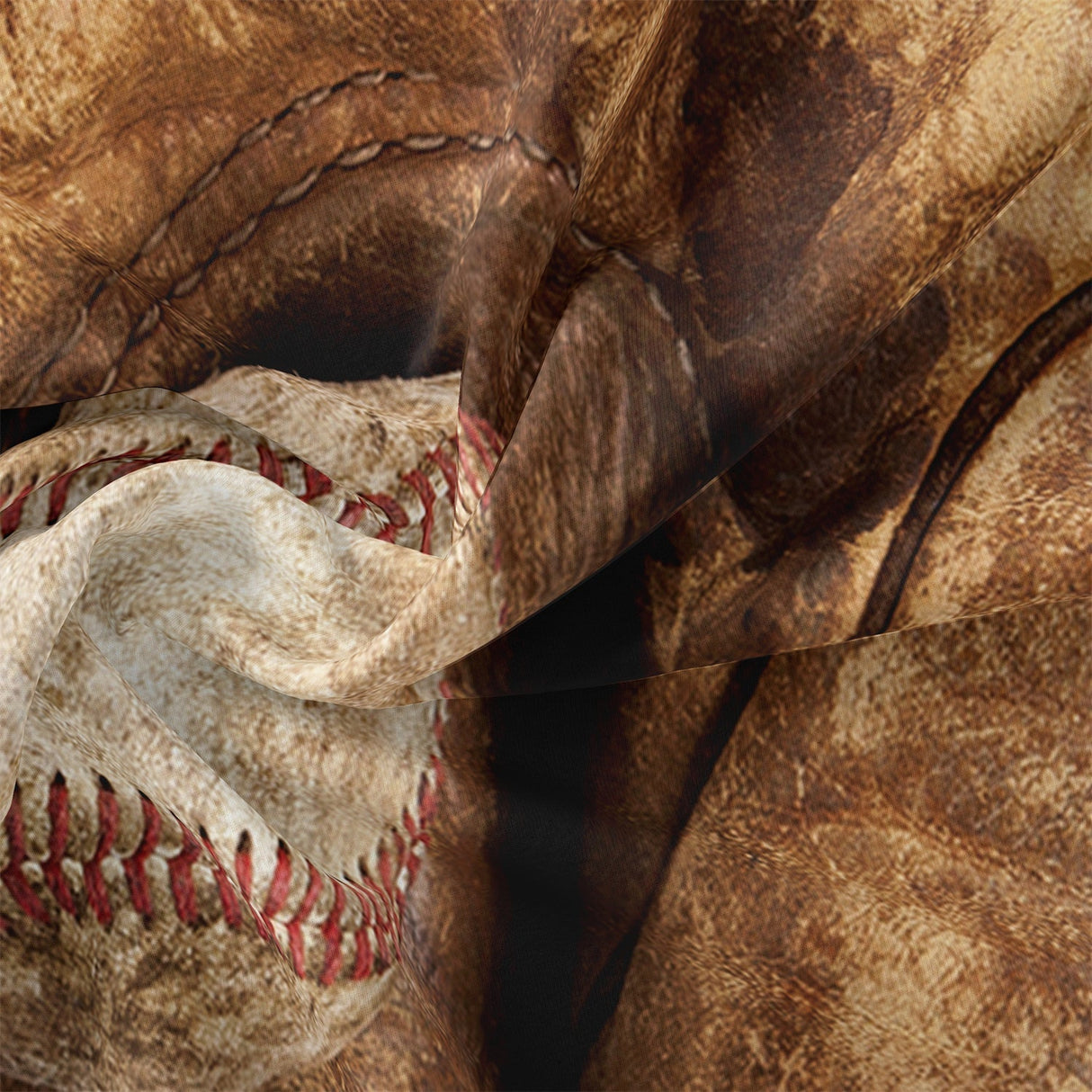 American Baseball Bedding Set  Vintage Glove Flag Design - Product example