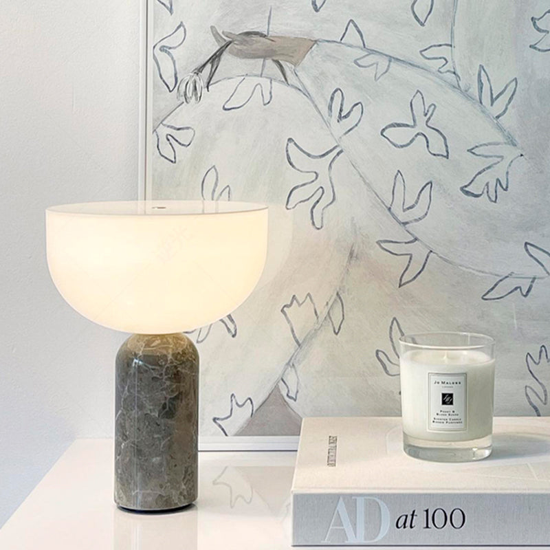 Minimalist Table Lamp White Marble Base Design - Product detail 4