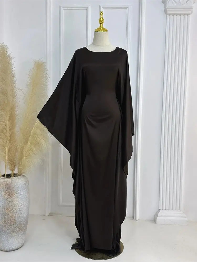 Elegant Maxi Dress Flowing Cloak Sleeves Design - Product detail 11