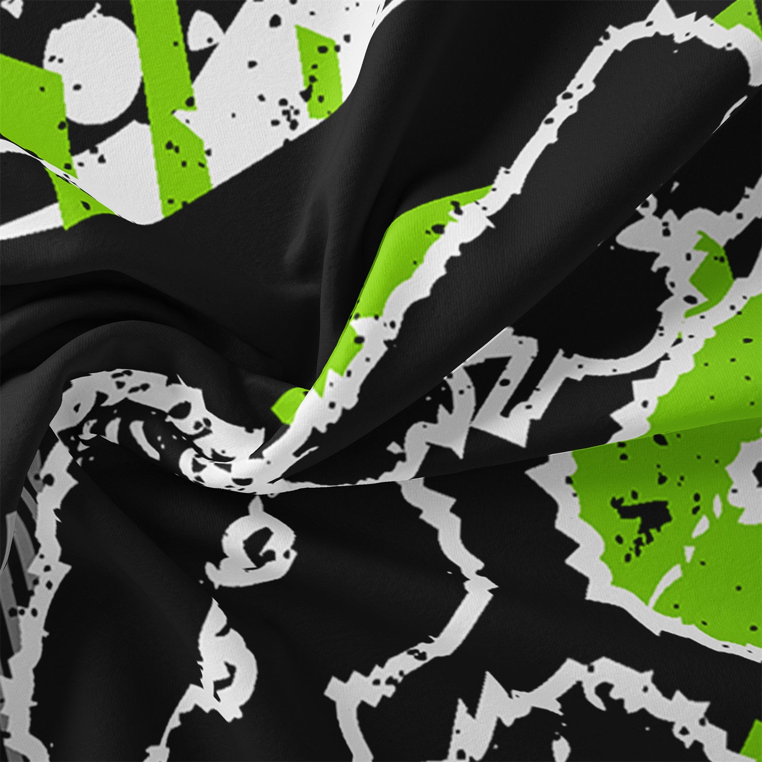 Football Duvet Cover Set  Soccer Pattern with Green Graffiti Design - Detailed view