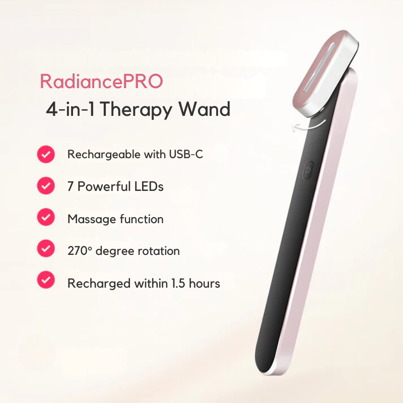 Professional Skincare Therapy Wand  4-in-1 LED Light Treatment - Detailed view