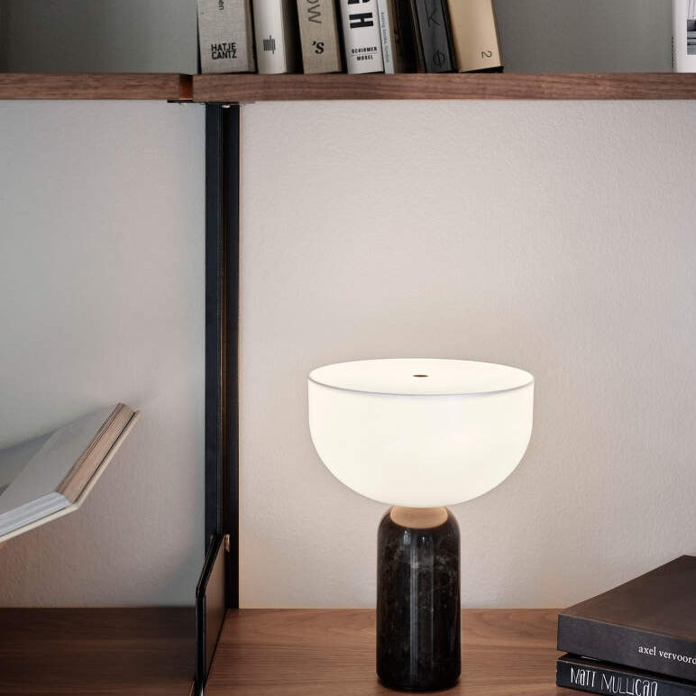 Minimalist Table Lamp White Marble Base Design - Product detail 12