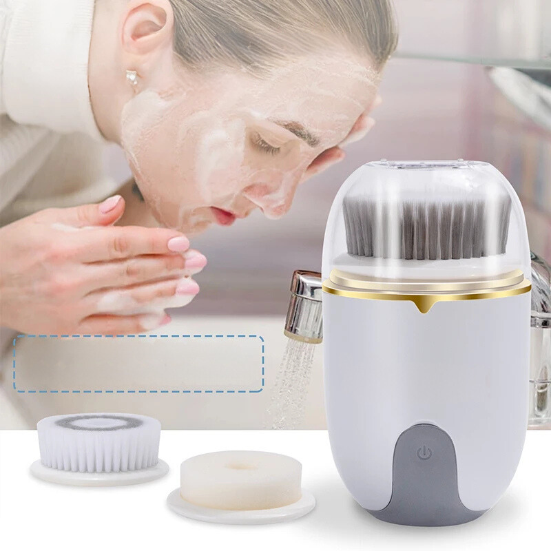 Sonic Facial Cleanser  360 Rotating Brush with 3 Attachments - Detailed view