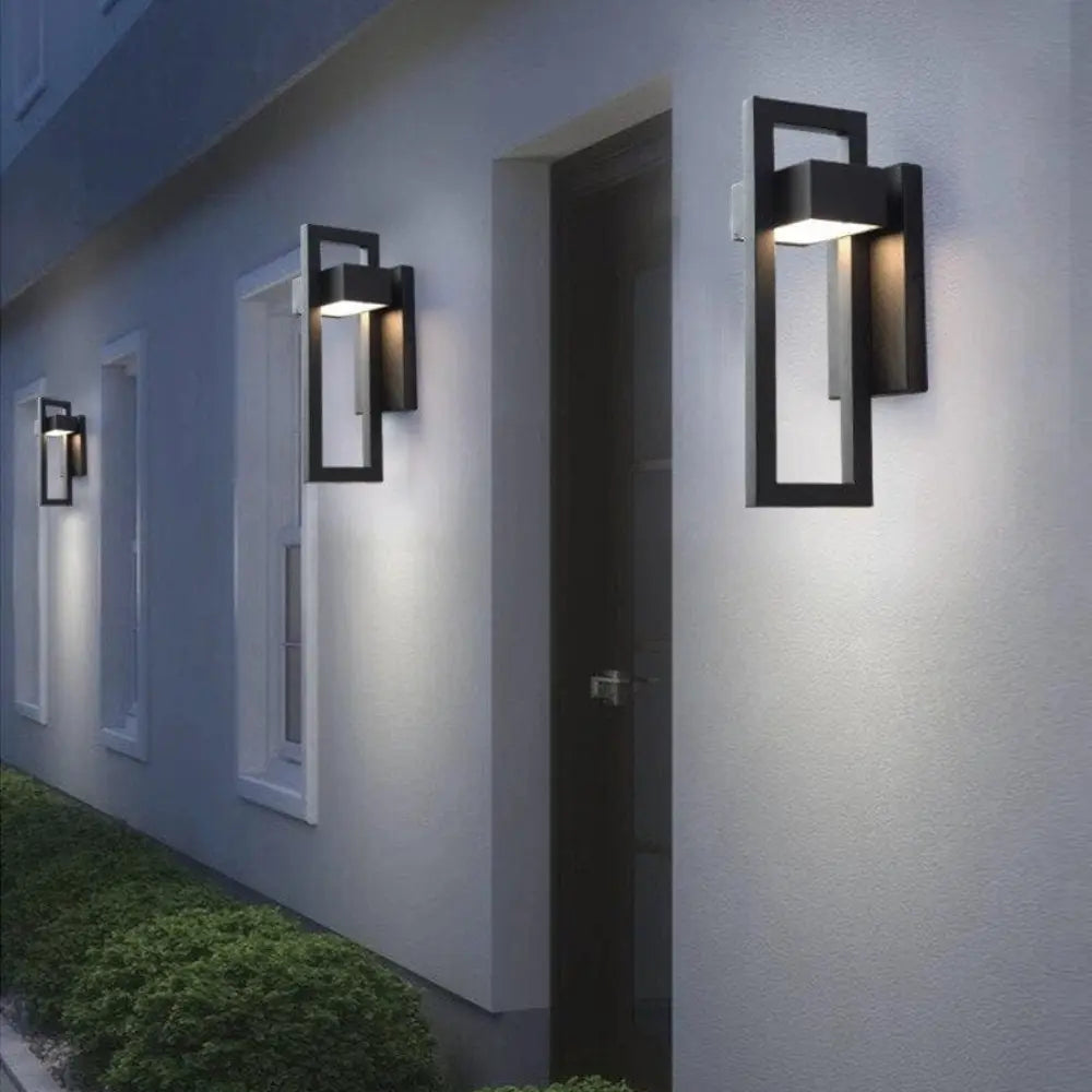 Modern Outdoor Wall Light Geometric LED Frame Design - Product detail 4