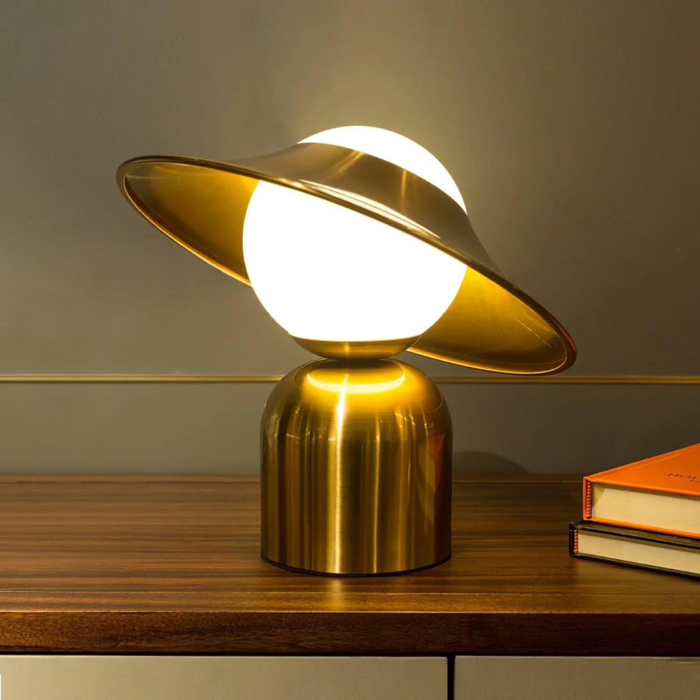 Modern Table Lamp Brass Dome Shade Design - Product example