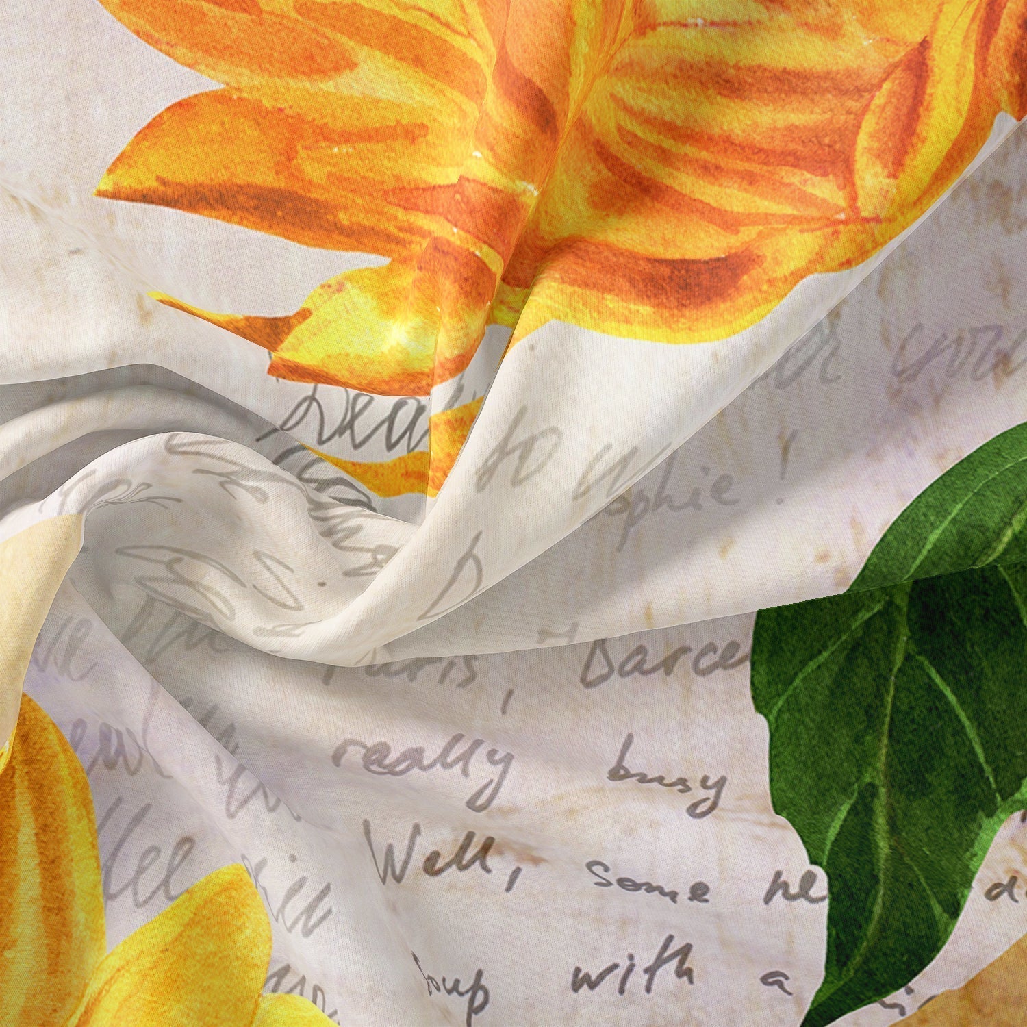 Sunflower Duvet Set  French Garden Floral Design - Detailed view