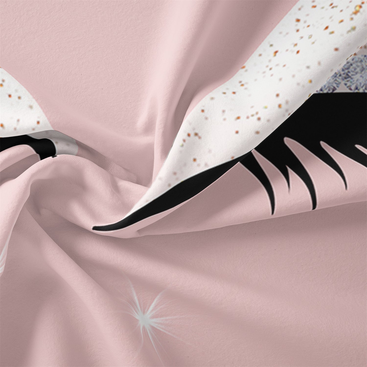Modern Cotton Duvet Set  Eyelash Print Design - Detailed view