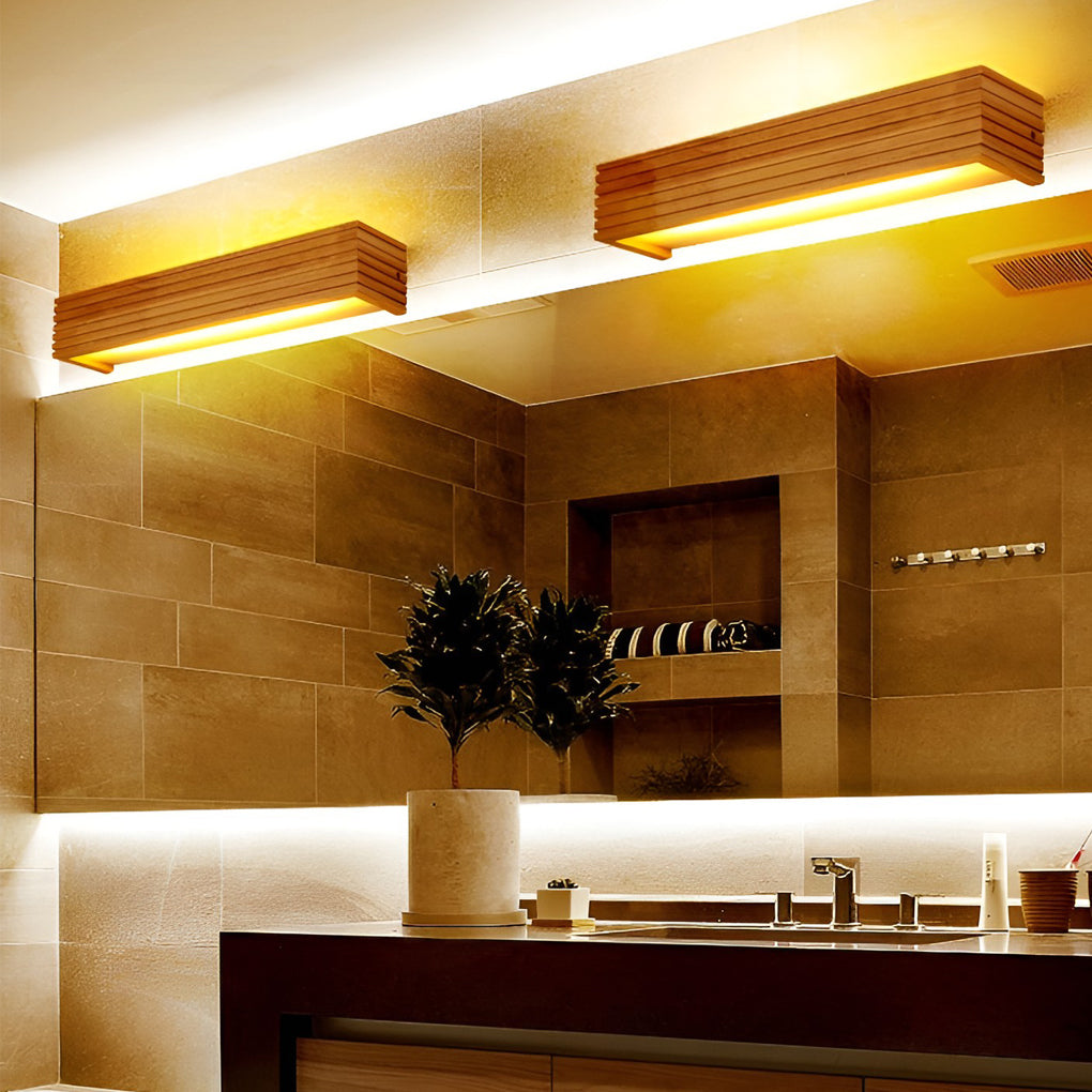 Nordic Wall Light Wooden LED Linear Sconce - Product detail 10