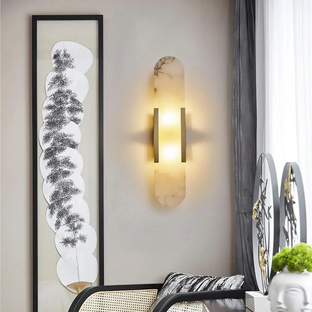 Modern LED Wall Sconce White and Gold Capsule Design - Product example