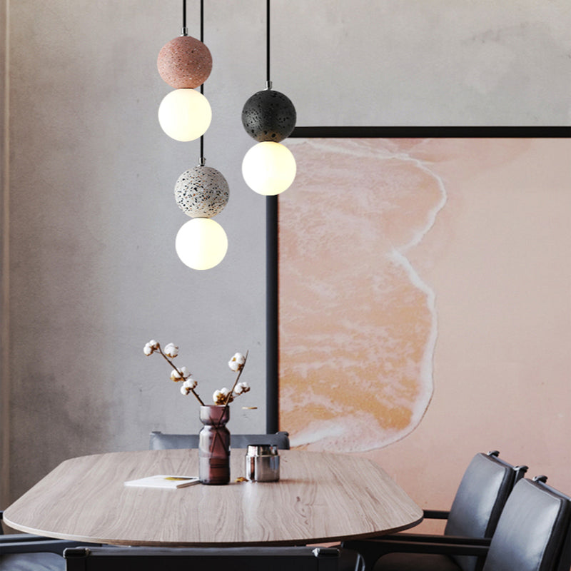 Modern Pendant Light Terrazzo Globe Glass Shade - Product detail 19