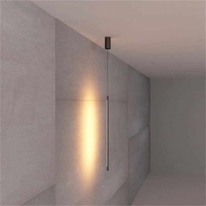 Modern LED Pendant Light Linear Beam Black Design - Product detail 8