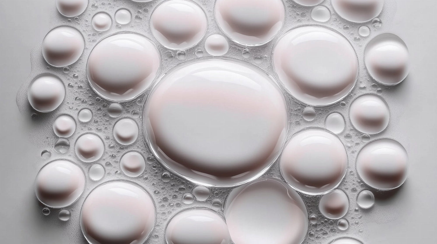 Pearl white bubble wallpaper design file showing ethereal floating spheres pattern