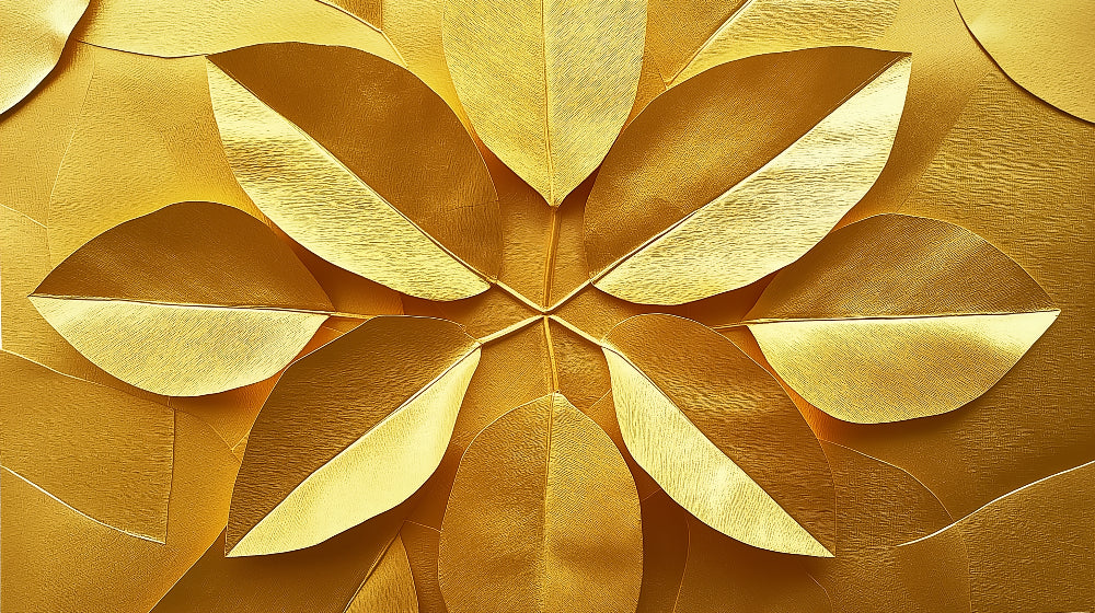 Golden Leaves Art Deco design file showing intricate 3D pattern and metallic details