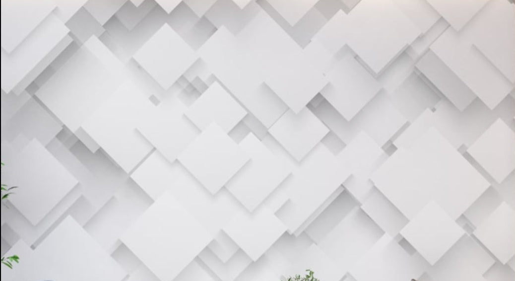 3D geometric wallpaper design file showing detailed white squares pattern and shadow effects