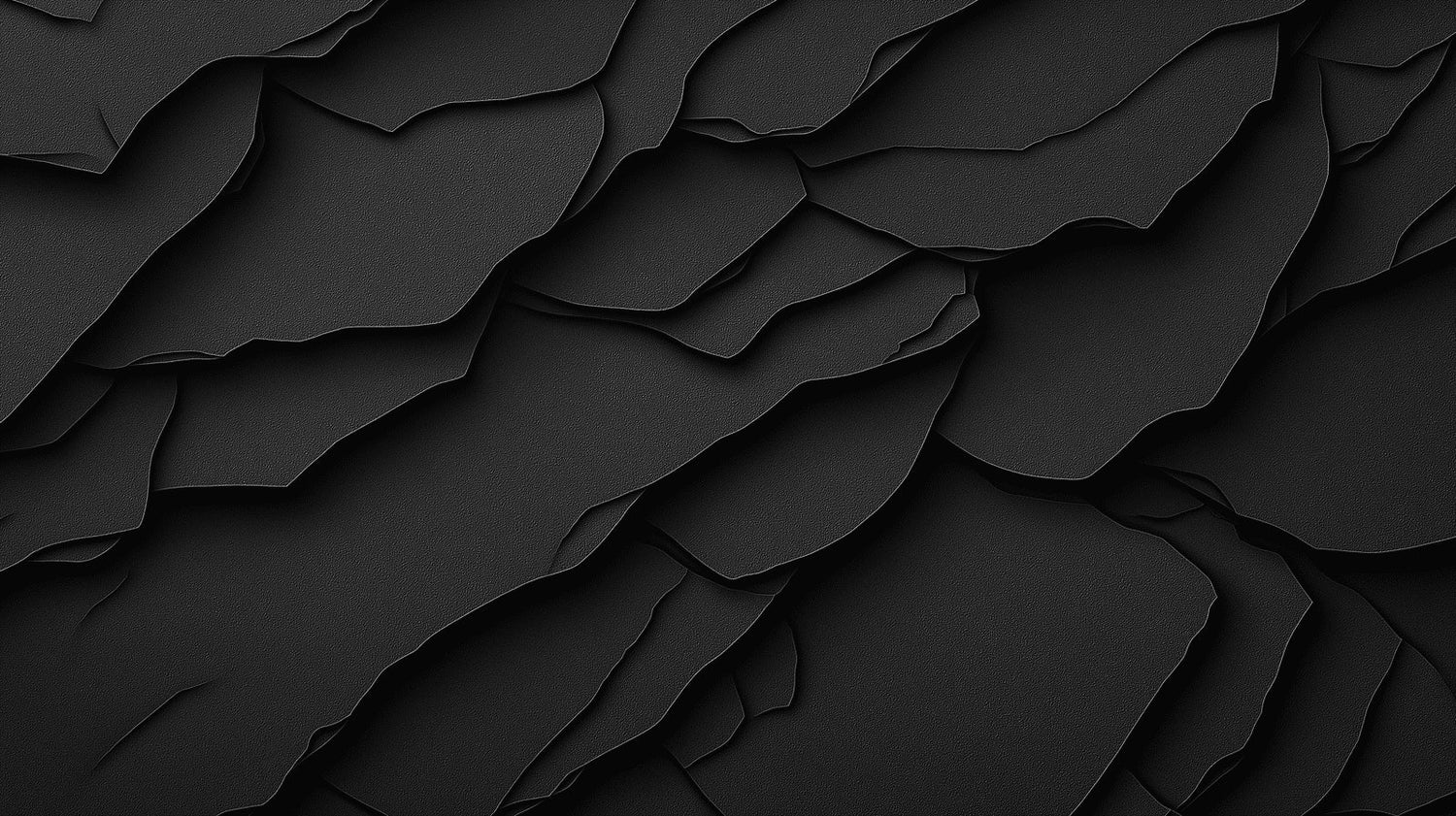 Black layered abstract wallpaper design file showing intricate 3D pattern details