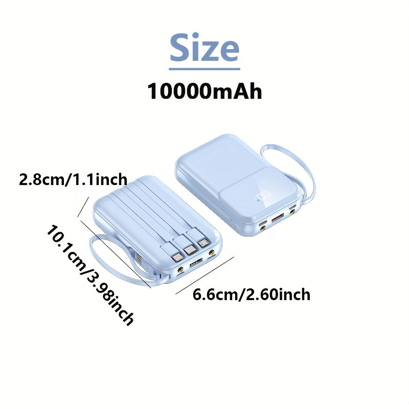 Compact Power Bank  10000mAh Built-in Cable Design - Product detail 6