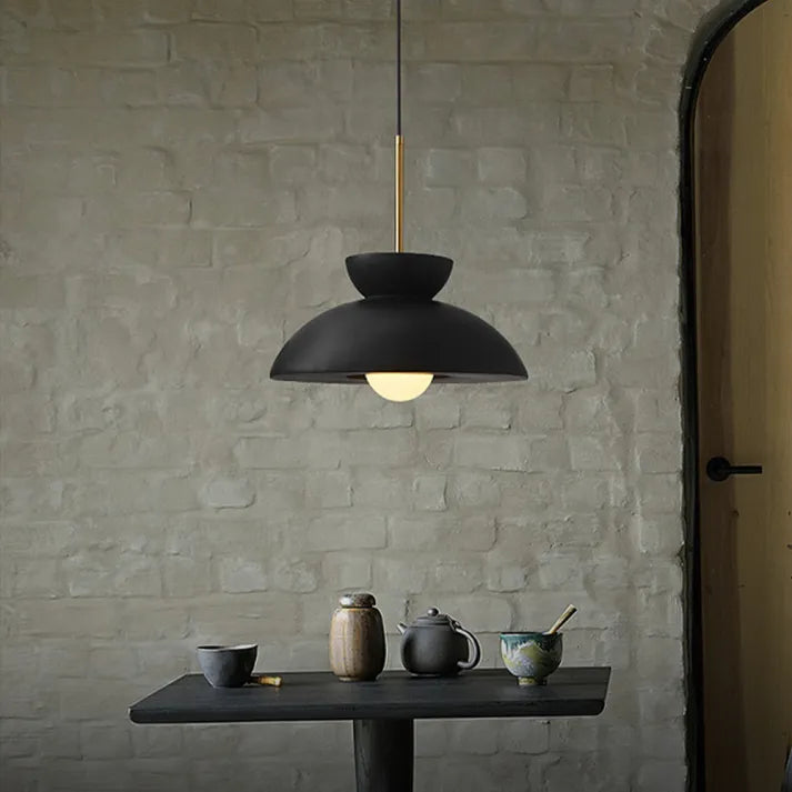Modern Dome Pendant Light Green Metal Scandinavian Design - Product detail 8