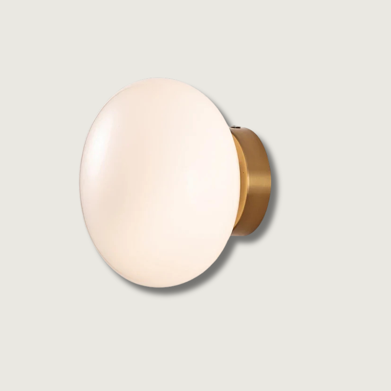 Modern Wall Light Brass Glass Disc Design - Product showcase