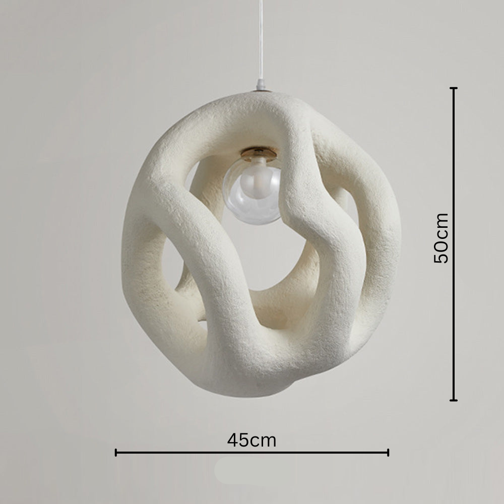 Modern Pendant Light Sculptural Black Sphere Design - Product detail 10