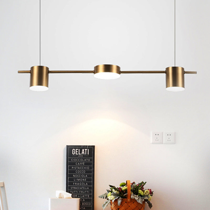 Modern Linear Pendant Light  Brass Drum Shade Design - Product detail 13