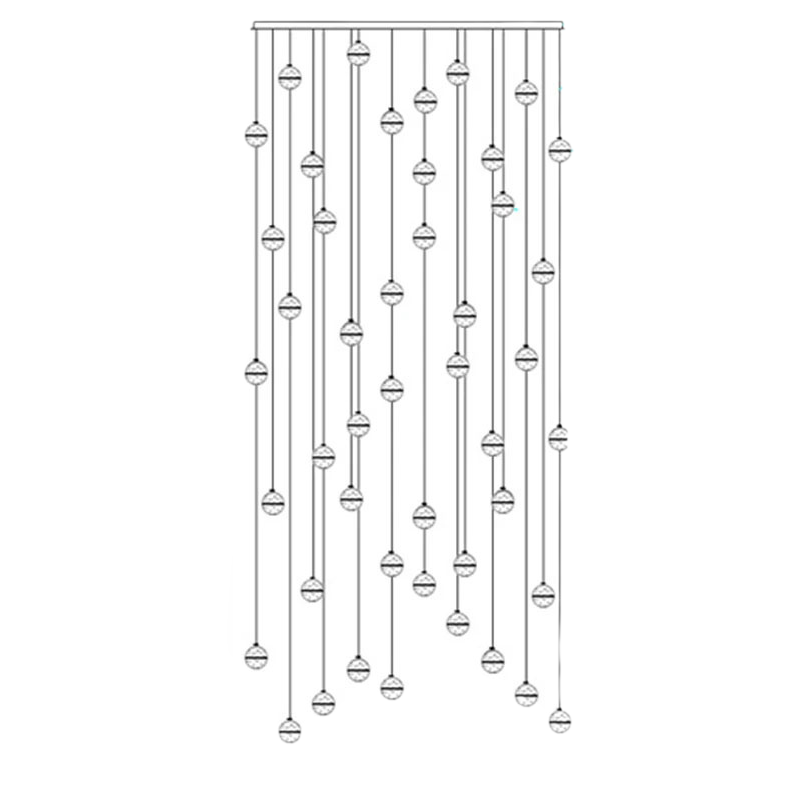 Modern Crystal Pendant Light Seeded Glass Sphere Cluster - Product detail 22