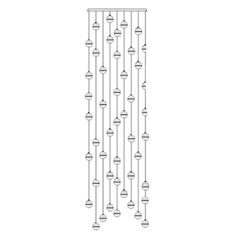 Modern Crystal Pendant Light Seeded Glass Sphere Cluster - Product detail 19