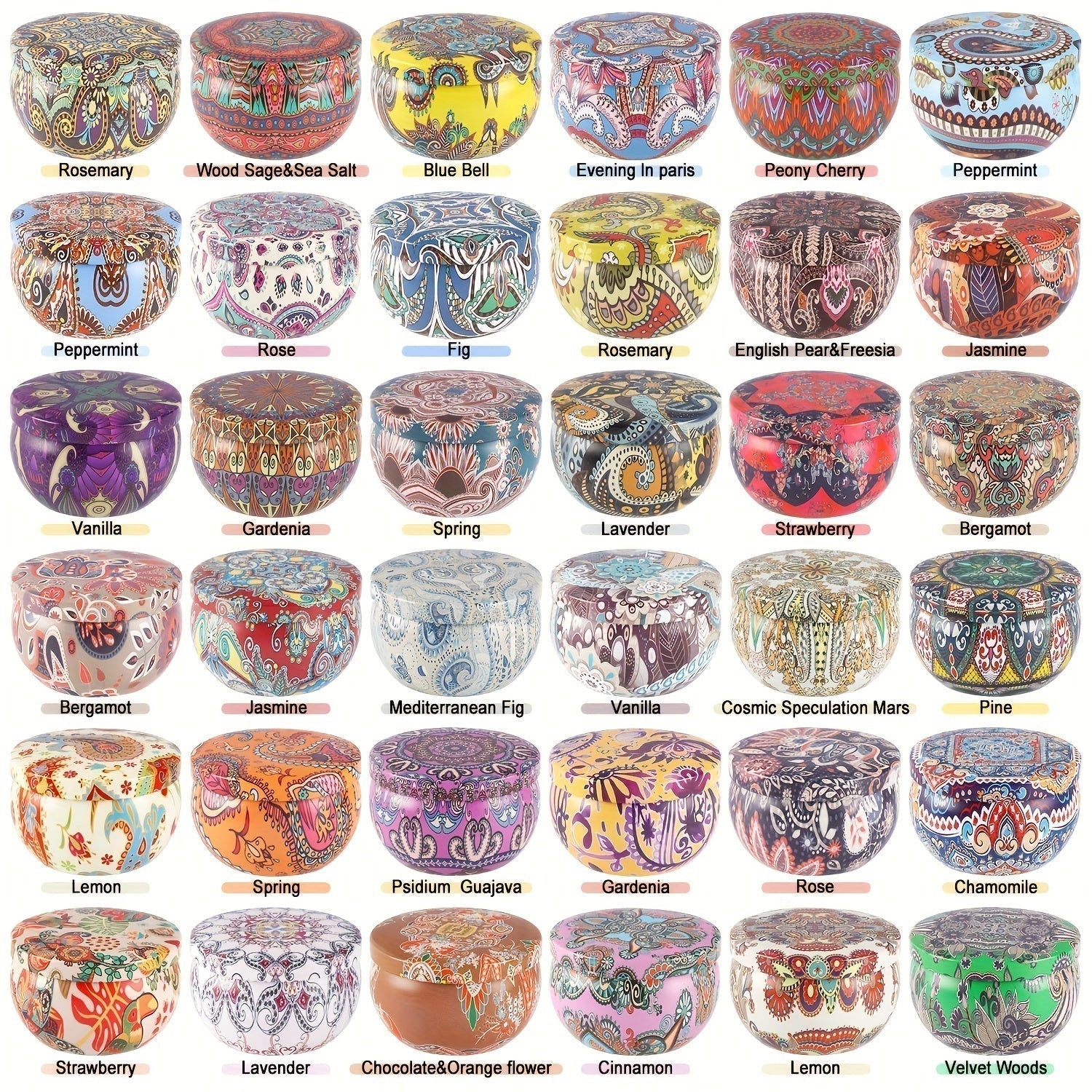 Bohemian Scented Candles  Artisan Soy Wax Collection - Product example