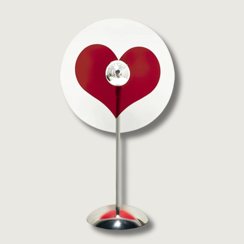 Heart LED Table Lamp Modern Rechargeable Metal Design - Product showcase