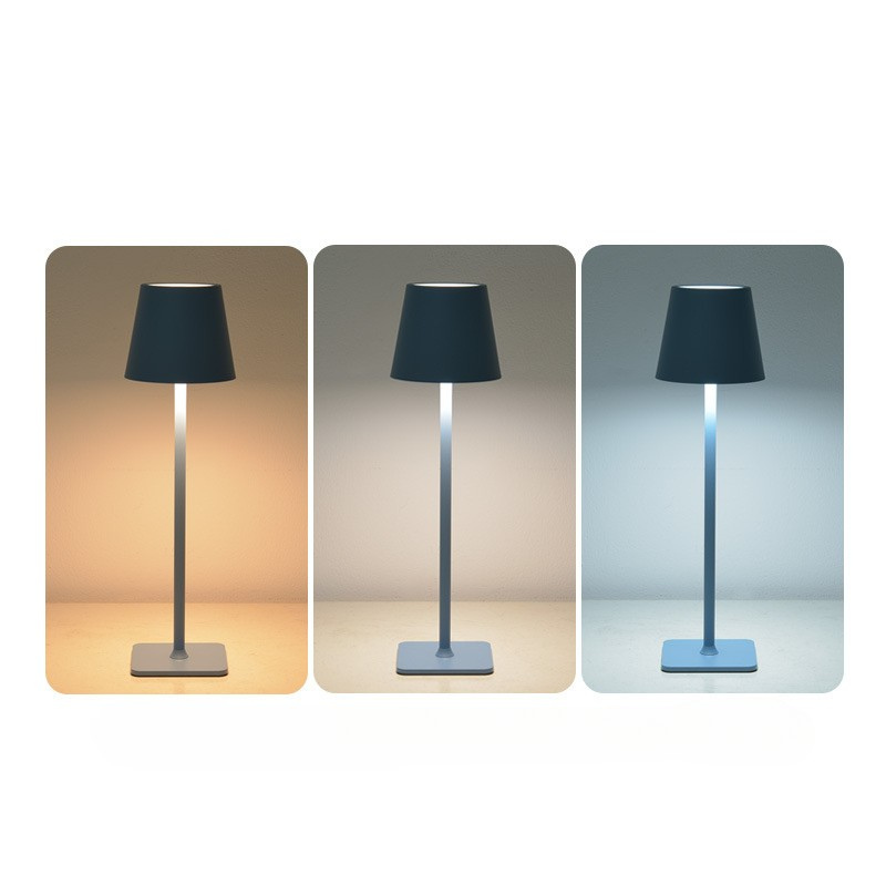 Modern Table Lamp  Cordless Rechargeable Metal Design - Product example
