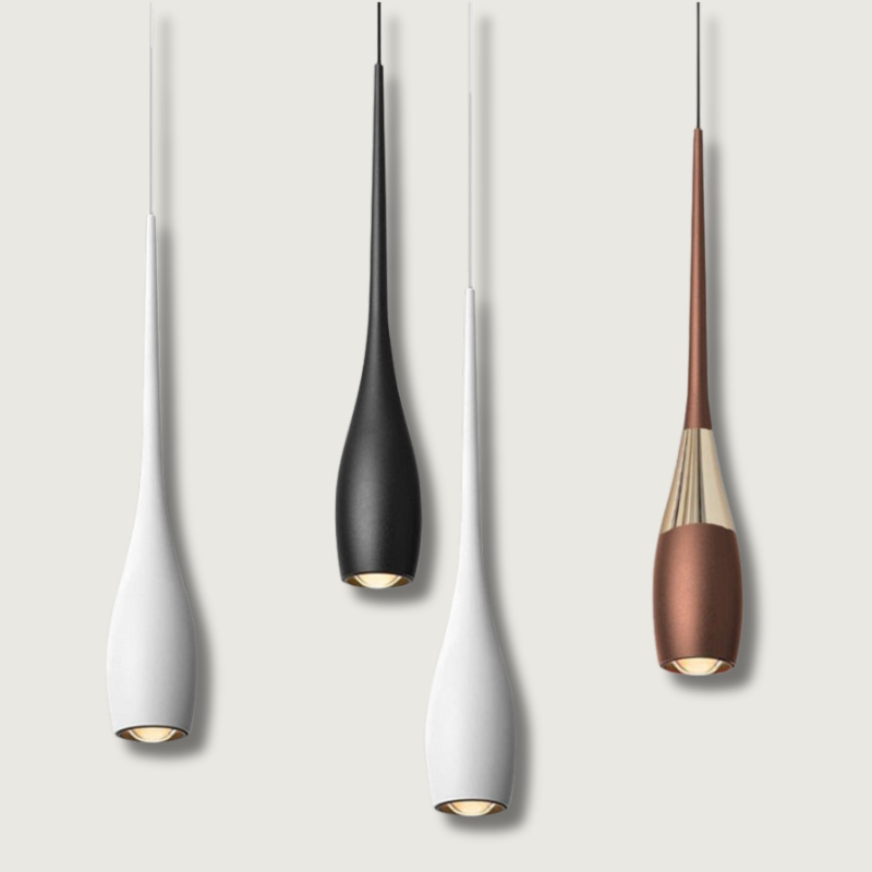 Modern LED Pendant Light Slim Teardrop Design - Product showcase