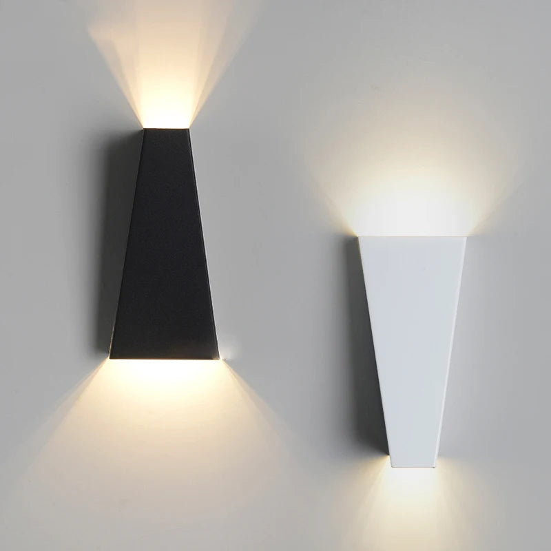 Modern LED Wall Light Dual Beam Black Metal Sconce - Product example