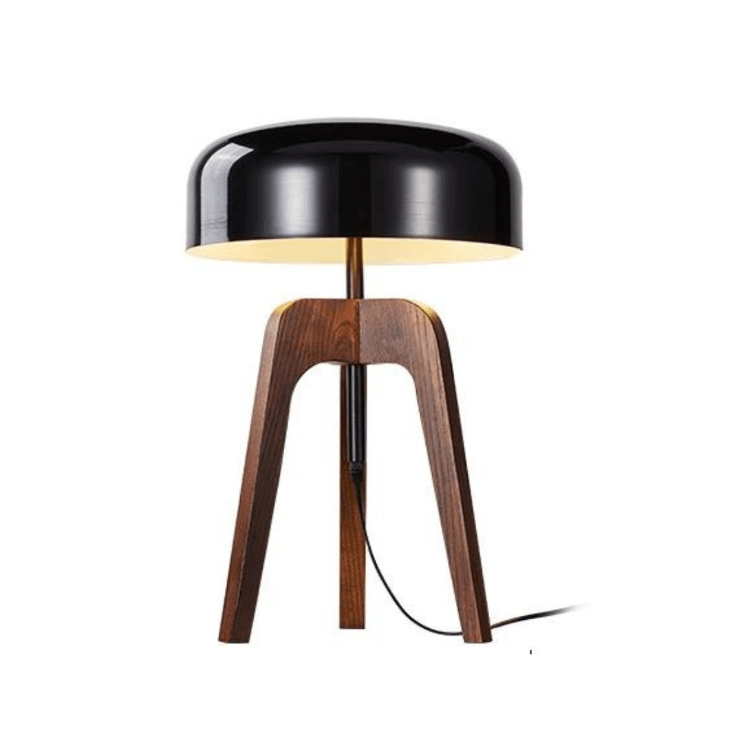 Scandinavian Floor Lamp  Walnut Wood Tripod Base - Product detail 7