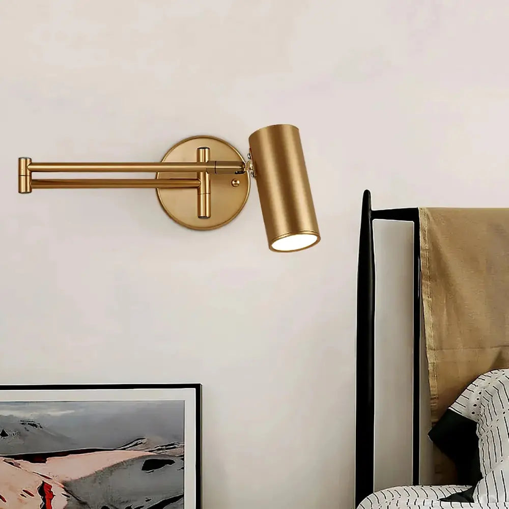 Modern Wall Lamp Brass Swing Arm Design - Product detail 4