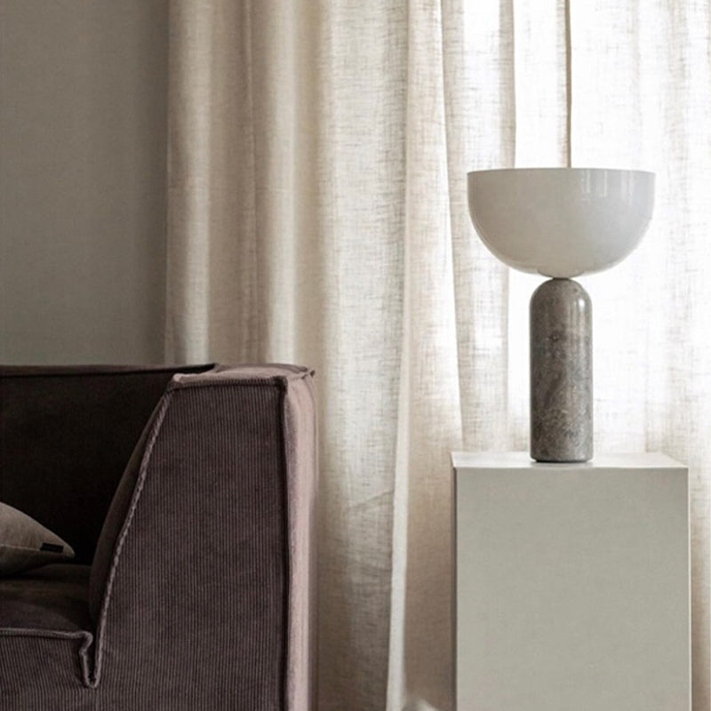 Minimalist Table Lamp White Marble Base Design - Product detail 5