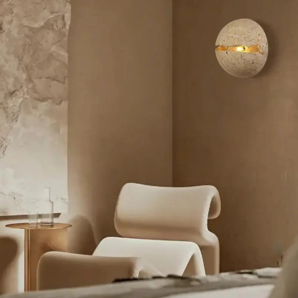 Modern Wall Sconce  Concrete Globe with LED Light Strip - Product detail 4