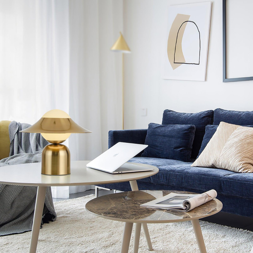 Modern Table Lamp Brass Dome Shade Design - Product detail 4