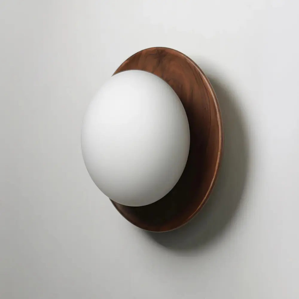 Modern Wall Light Scandinavian Wood Ring Design - Product detail 5