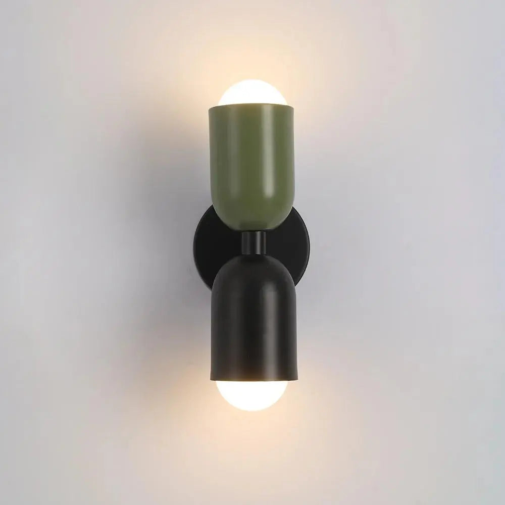 Modern Wall Sconce Dual-Head Green Black Design - Product example