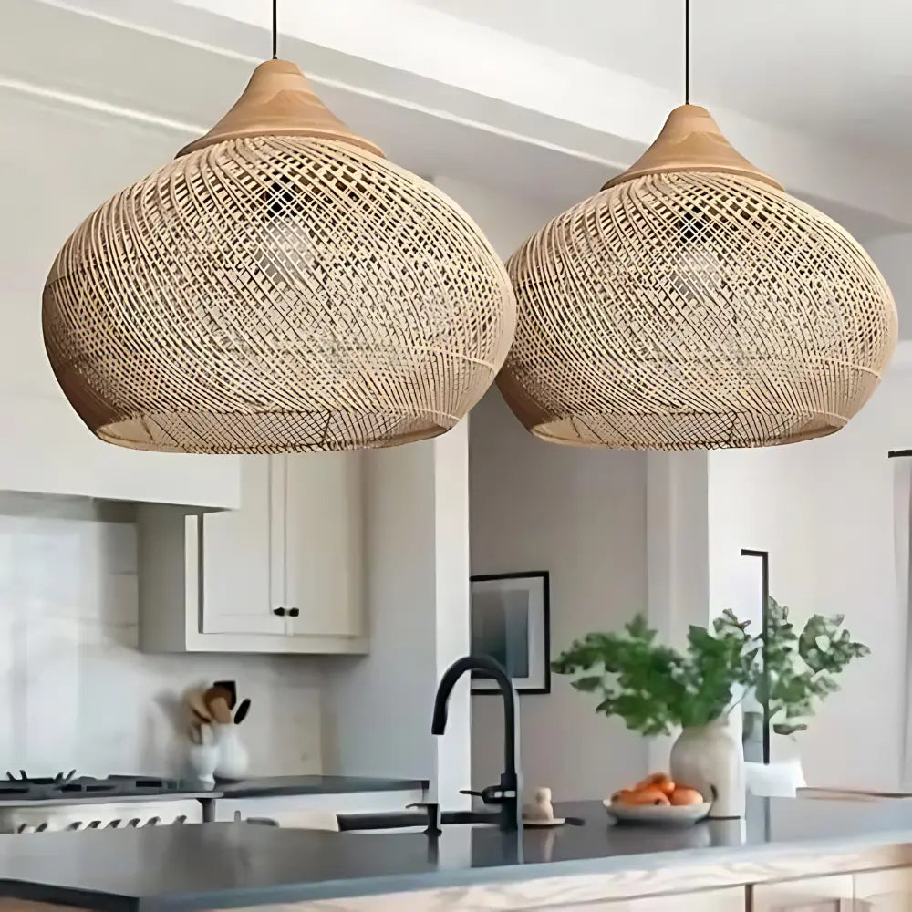 Rattan Pendant Light  Natural Woven Shade Design - Product detail 5