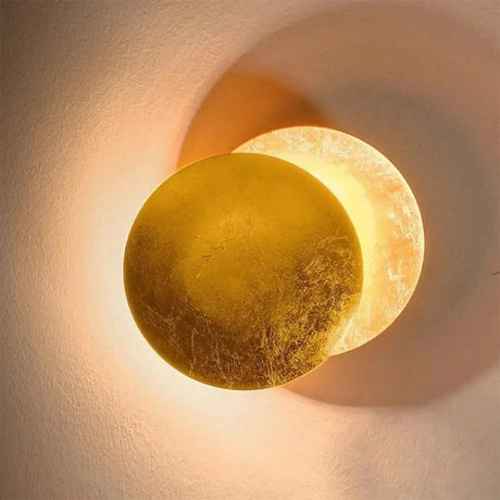 Modern Moon Wall Light  Gold Metal Eclipse Design - Product detail 5