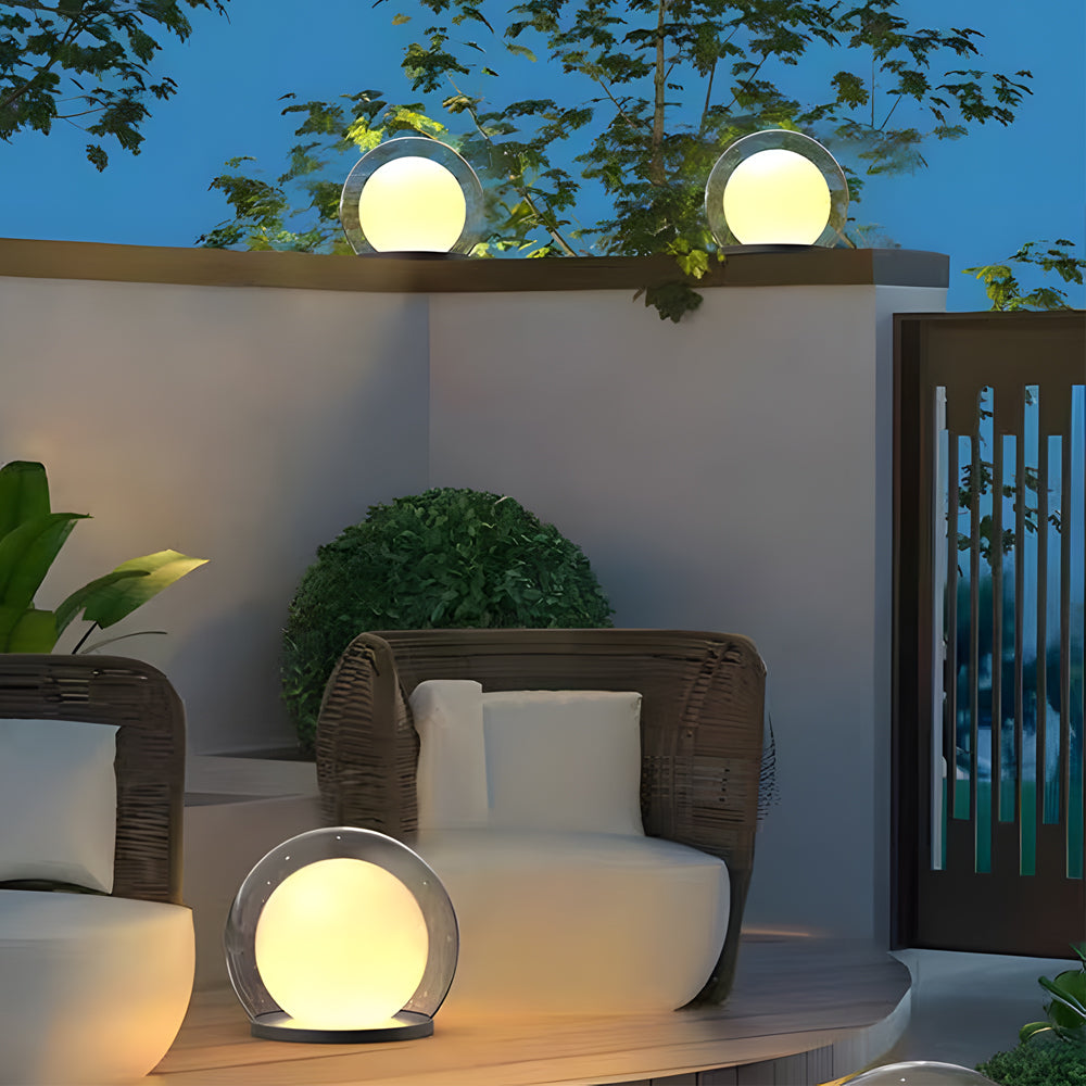Modern Outdoor Solar Light Dual-Layer Moonlight Globe Design - Product detail 10