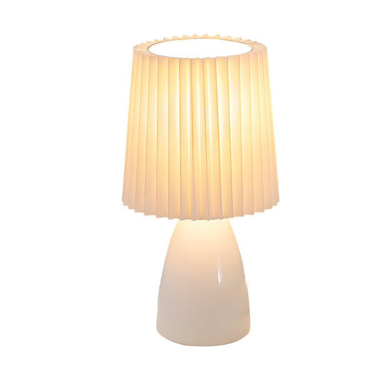 Modern Table Lamp Pleated Shade Glass Base - Product detail 5