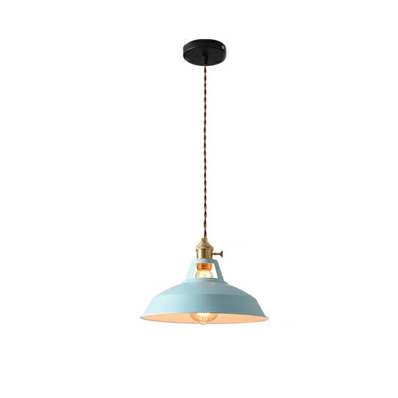 Industrial Pendant Light Black Metal Dome Shade - Product detail 11