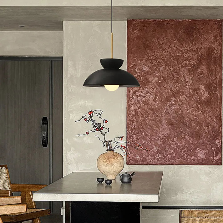 Nordic Pendant Light Matte Black Dome Design - Product detail 4